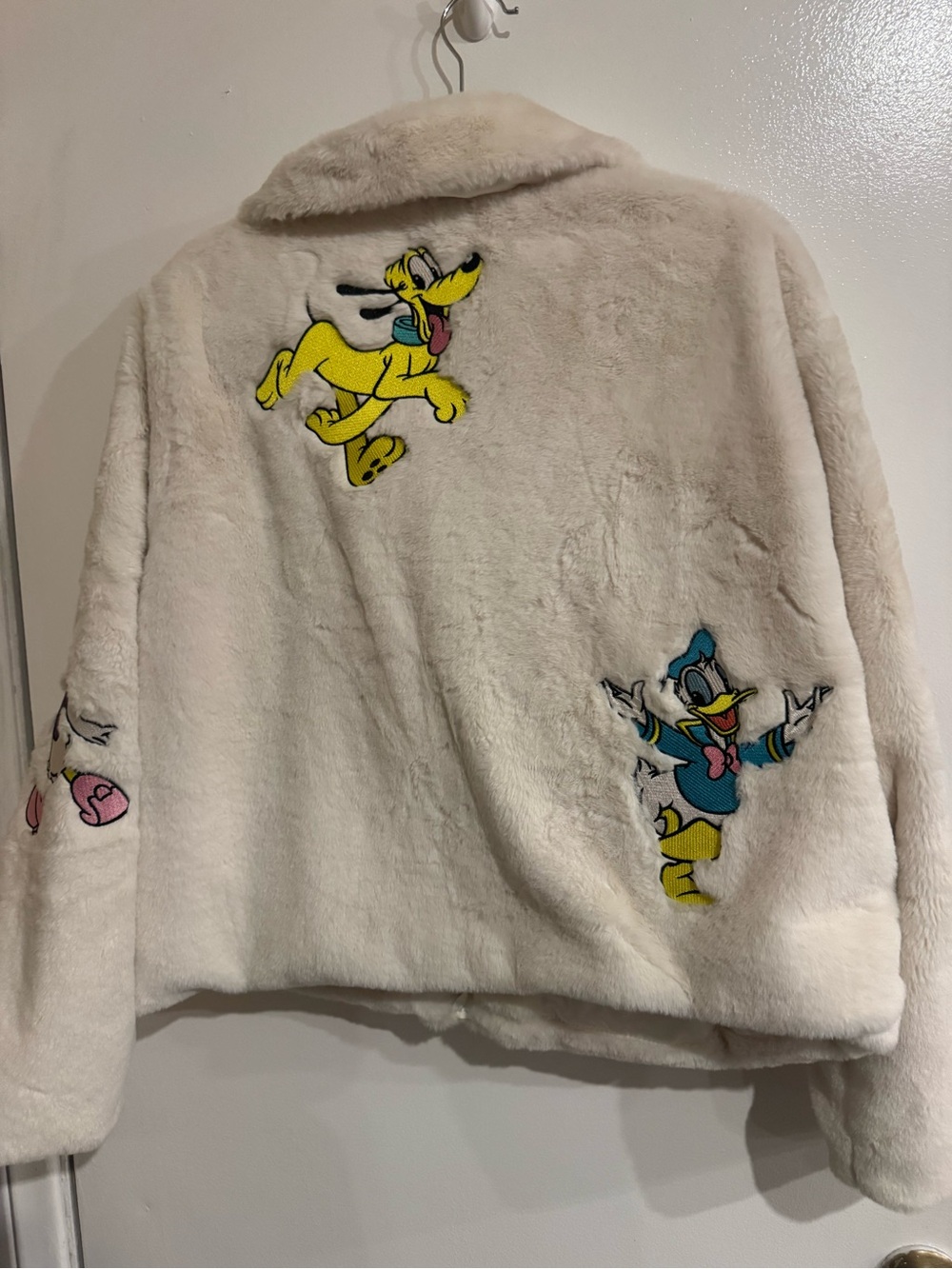 Disney Mickey & Friends Faux Fur Full-Zip Jacket Adult - Picture 6 of 10